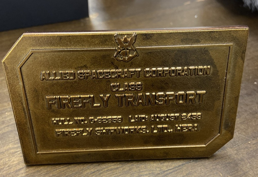 Loot Crate Firefly Serenity Bridge Dedication Plaque 2016