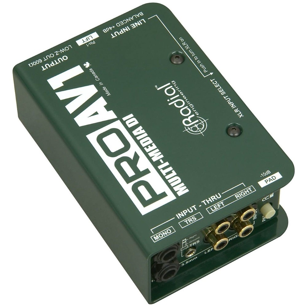 Radial Engineering ProAV1 Passive MultiMedia Direct Box DI w/ Mic Cable