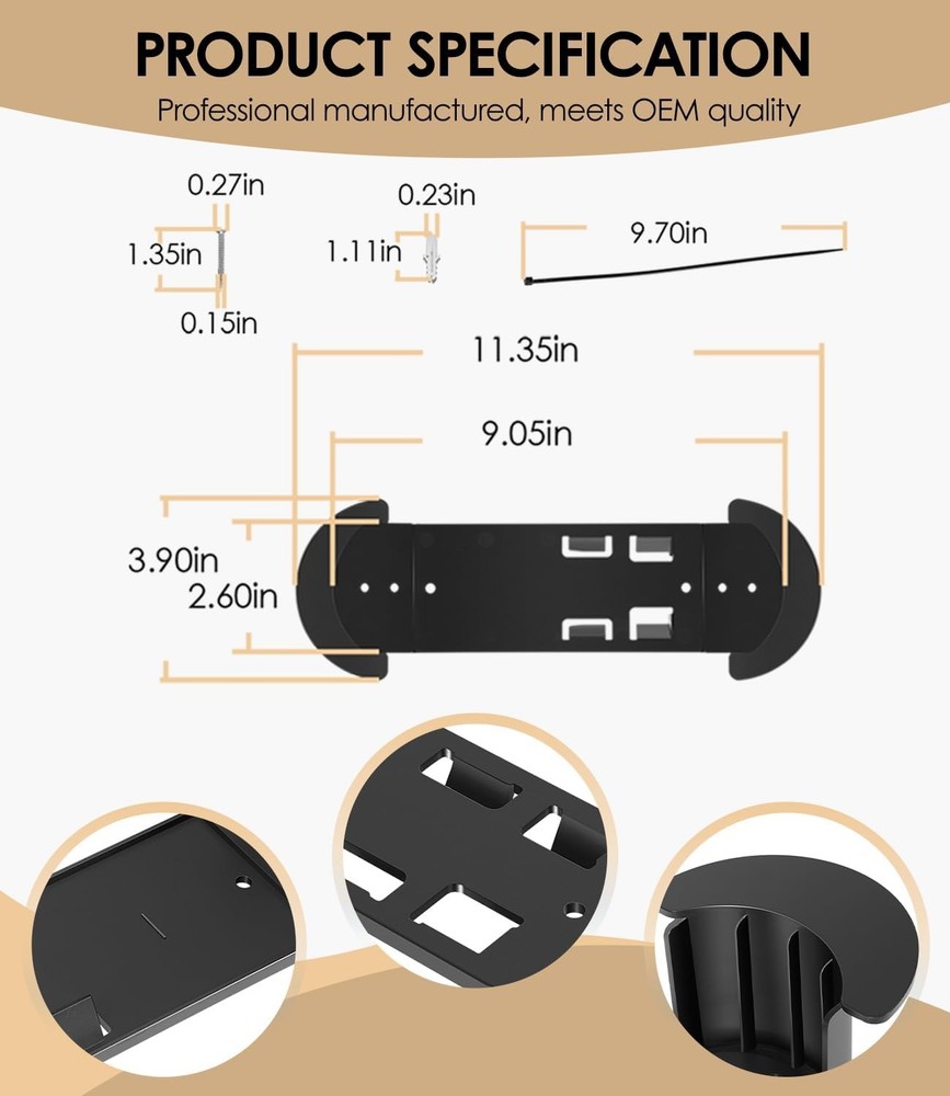 for StarLink Ethernet Cable Caddy Holder Mounting Kit Cable Management Bracket