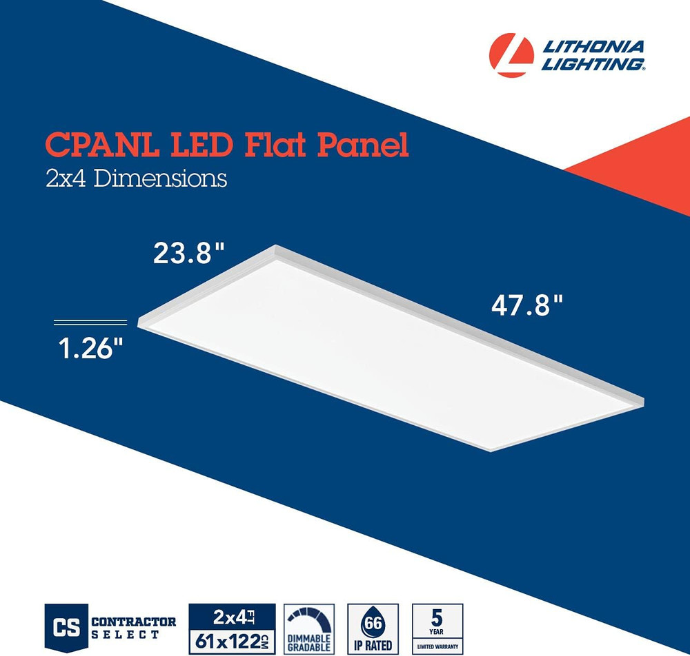 CPANL 2X4 LED Flat Panel Light, 2 Ft. by 4 Ft. LED Light Panel, Ceiling Lighting