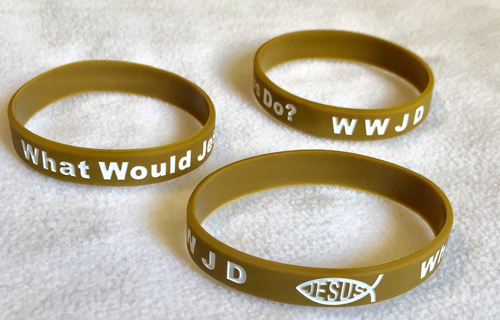 WWJD Wristband Silicone Rubber Bracelet What Would Jesus Do