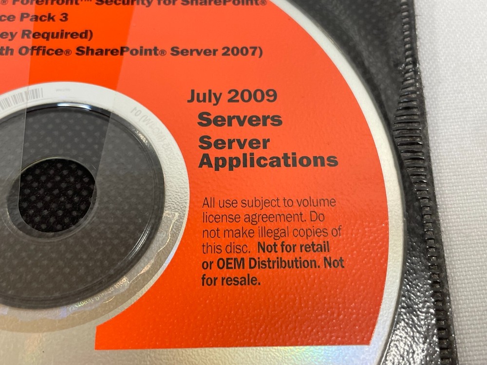 Microsoft Forefront Security for SharePoint with Service Pack 3 DVD with KEY!