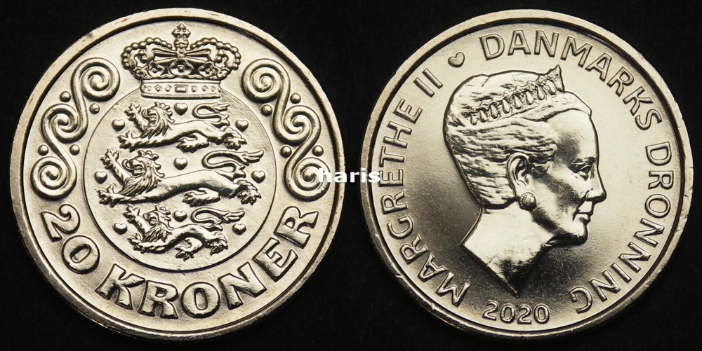 DENMARK 20 Kroner 2020 KM 955 UNCIRCULATED