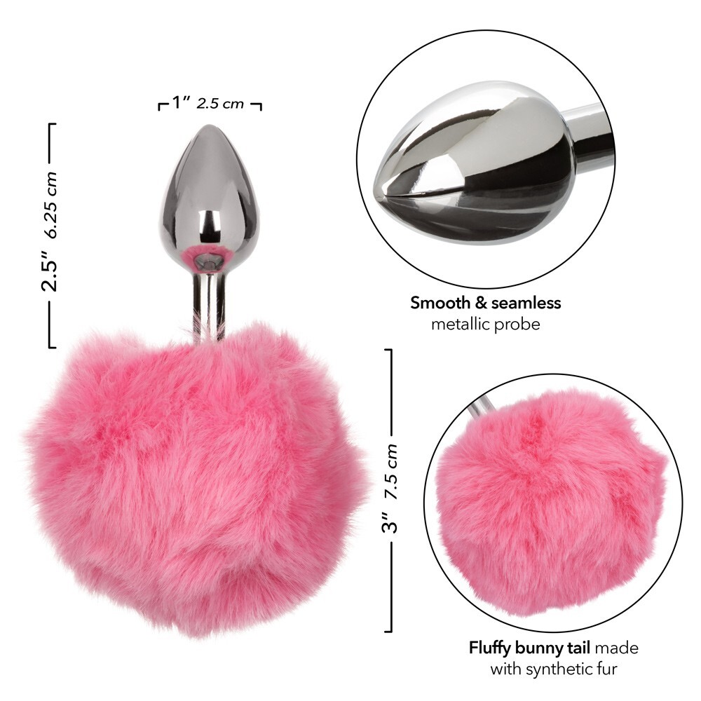 CalExotics Running Wild Bunny Tail Butt Plug Pink