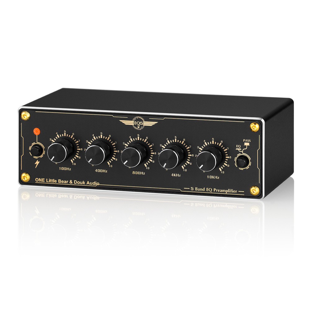 2.0 Channel Mini 5-Band Analog EQ Preamp Audio Equalizer Home/Car Processor