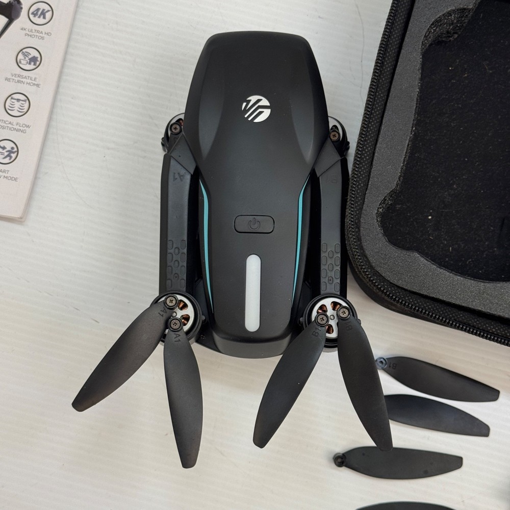 Sky Flow 4K Aerial Camera Drone Image Stabilization & Carrying Case