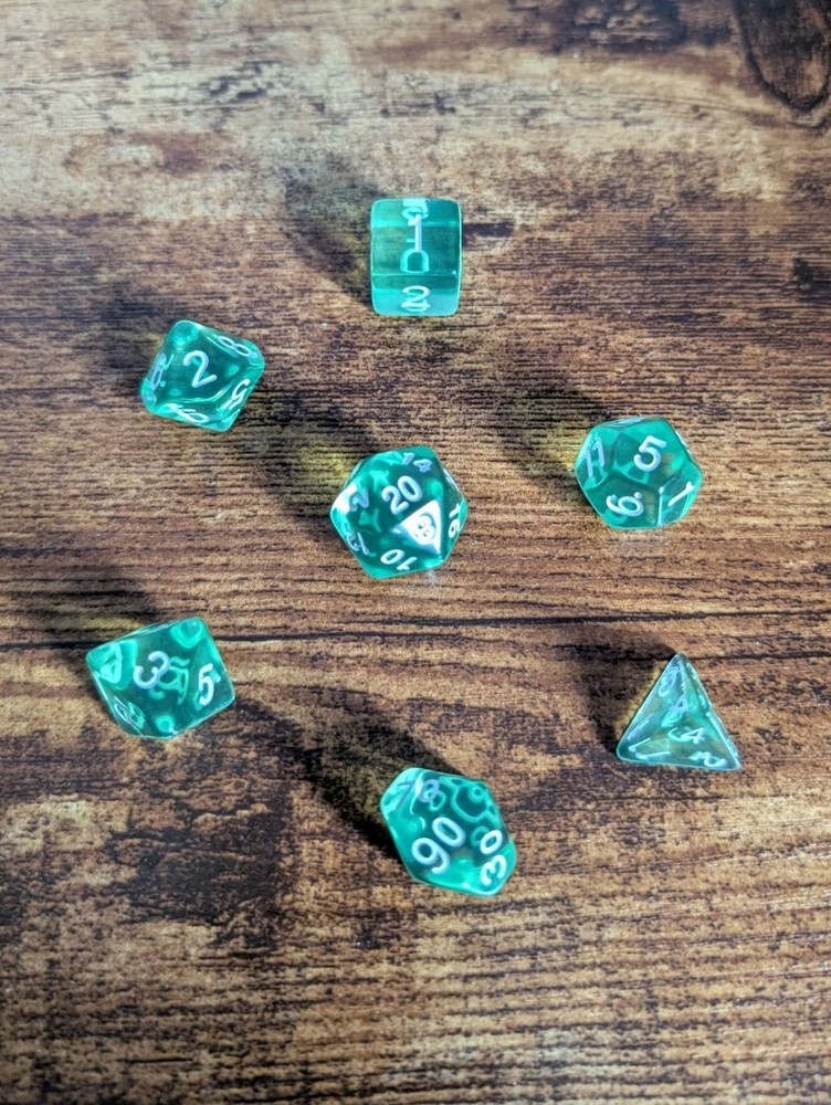 Green Poly D&D Dice Set