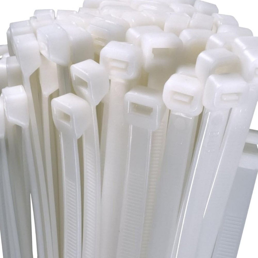 White Nylon 100pcs Cable Ties 150mm x 2.5mm