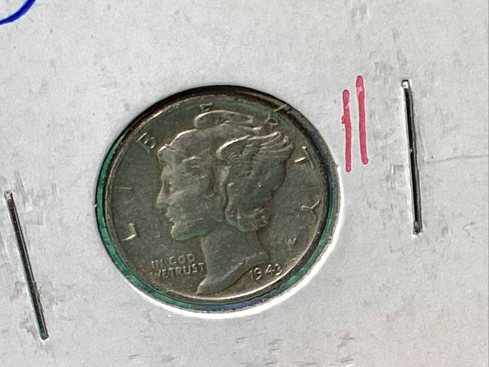 THREE 1943 MERCURY HEAD DIMES 🍀