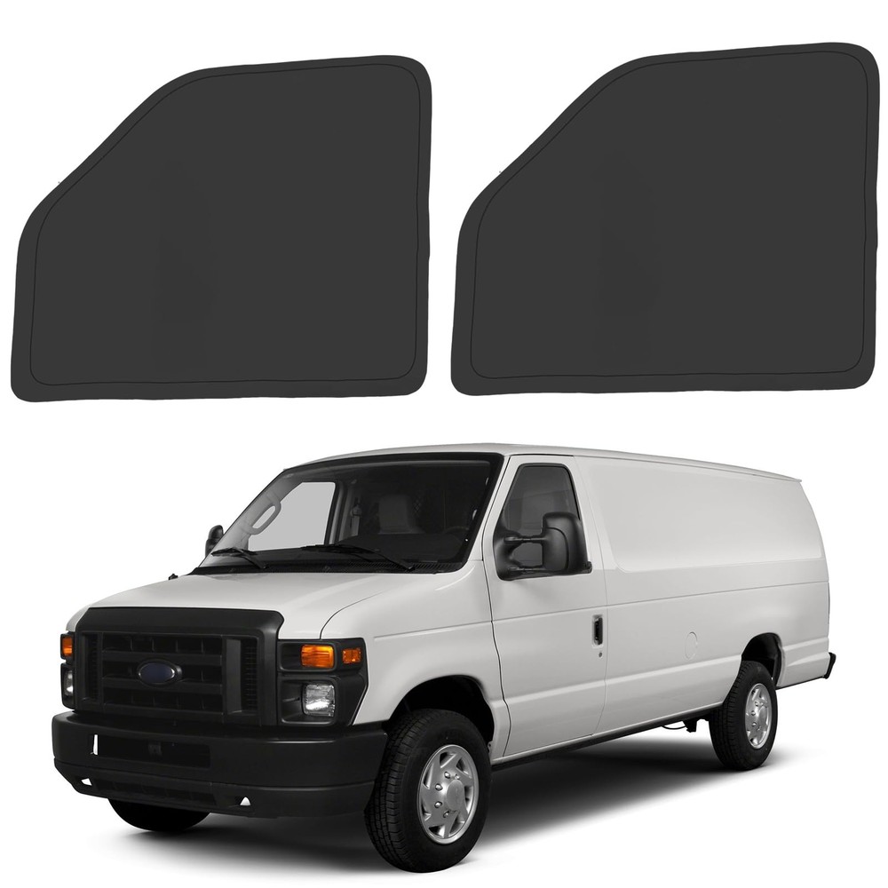 ULROLIT Front Side Window Sun Shade for 1992-2025 Fo-rd E-Series E-150 E-250 ...