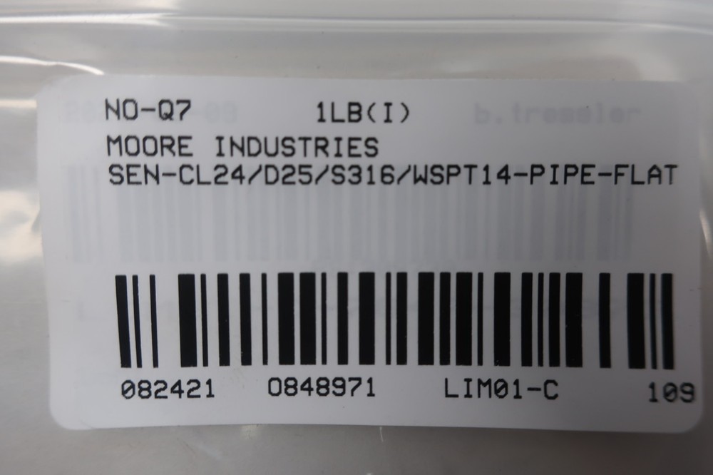 Moore Industries SEN/CL24/D25/S316/WSPT14-PIPE-FLAT Level Sensor