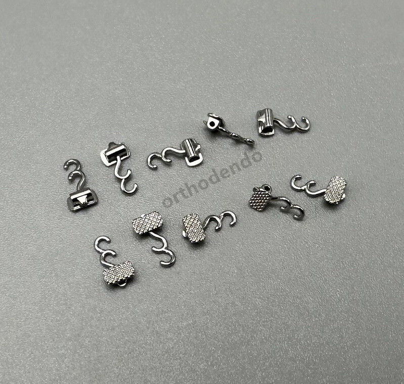 10pc/bagDental Orthodontic Crimpable Hooks Multi-Function Long Curved Left Right