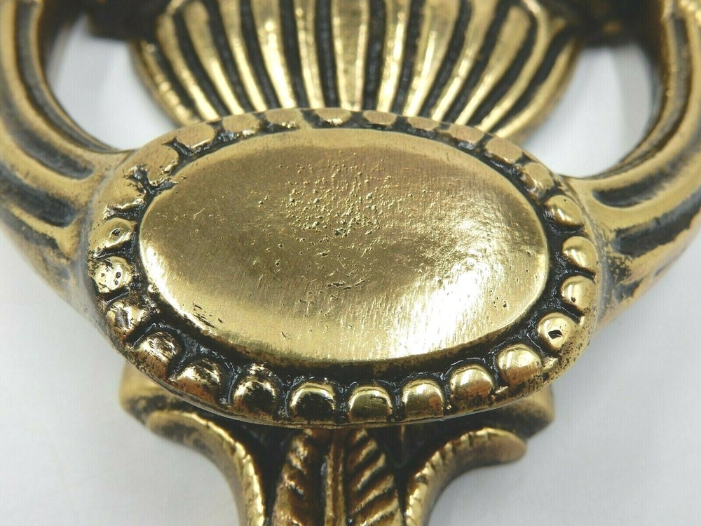 VINTAGE SOLID BRASS VIRGINIA STYLE BLANK MONOGRAM SPACE DOOR KNOCKER
