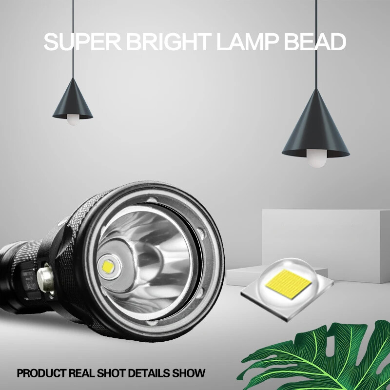 2000LM Scuba Diving Light Underwater LED Flashlight Dive Underwater Lighting US