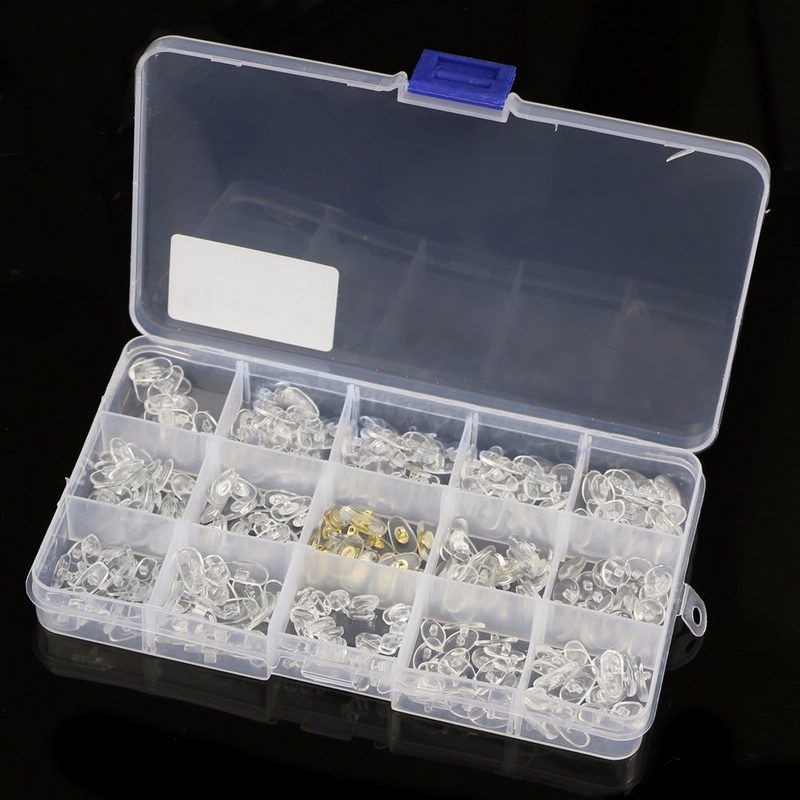 1Box 15 Kind Silicone Nose Pads Spare Replacement Parts For Eyeglasses Sunglass[