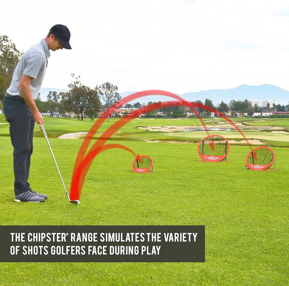 Chipster Pop-Up Golf Chipping Practice Net - Training Aid for Precision and D...