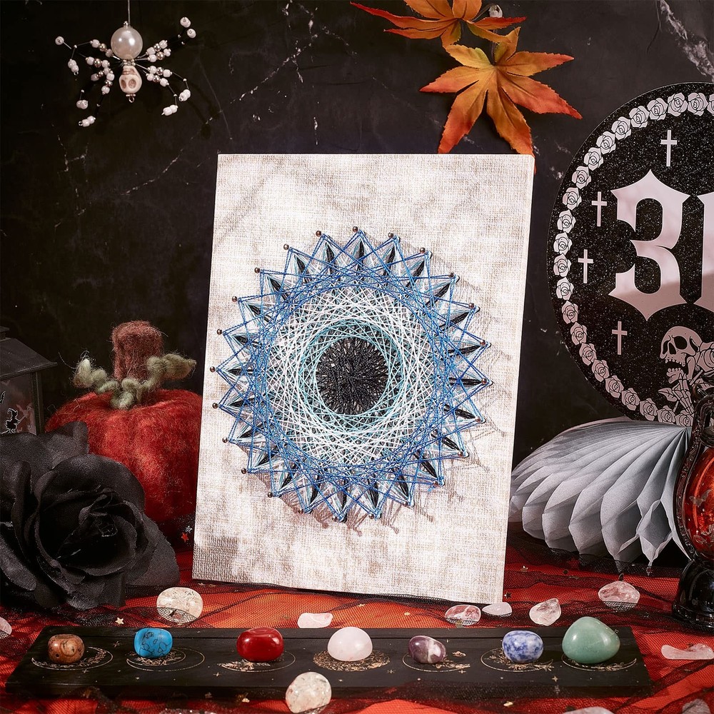 WEBEEDY DIY 3D String Art Kit for Adults Beginners, Medium to Large, Evil Eye