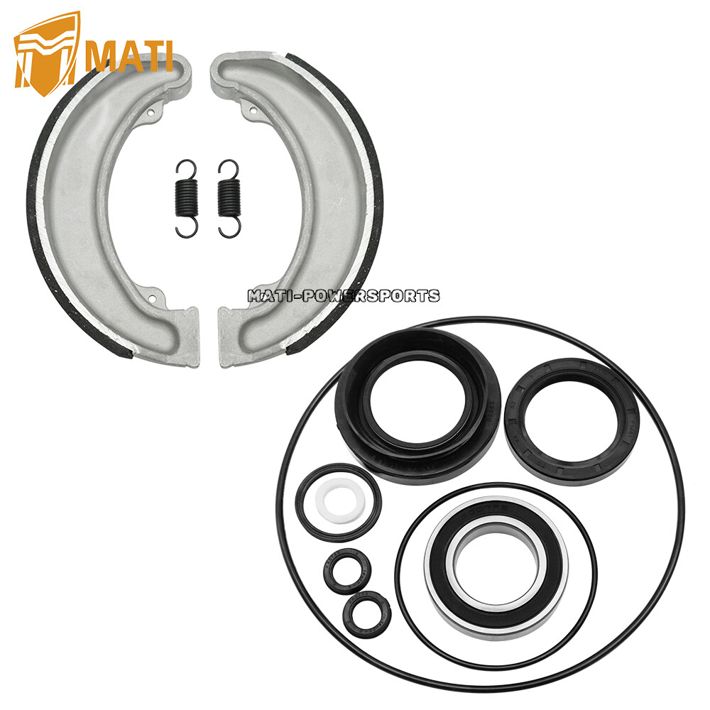 Rear Brake Drum Bearing &Seals Kit w/Shoes for Honda TRX300 2x4 4x4 Fourtrax 300