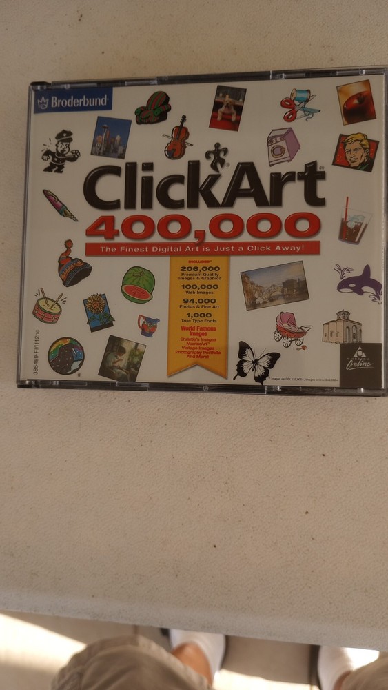 ClickArt 400,000 Computer Software for Windows by Broderbund AOL Graphics CD. P3