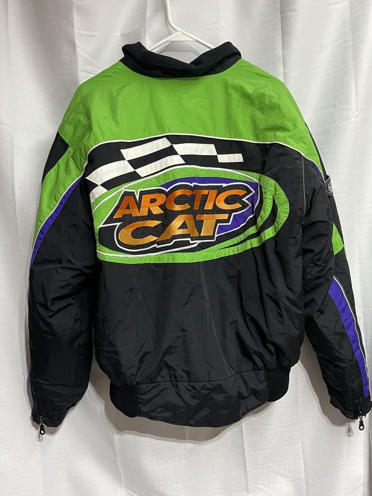 Vintage Arctic Cat Winter Jacket Medium Zip Thinsulate Liner Medium