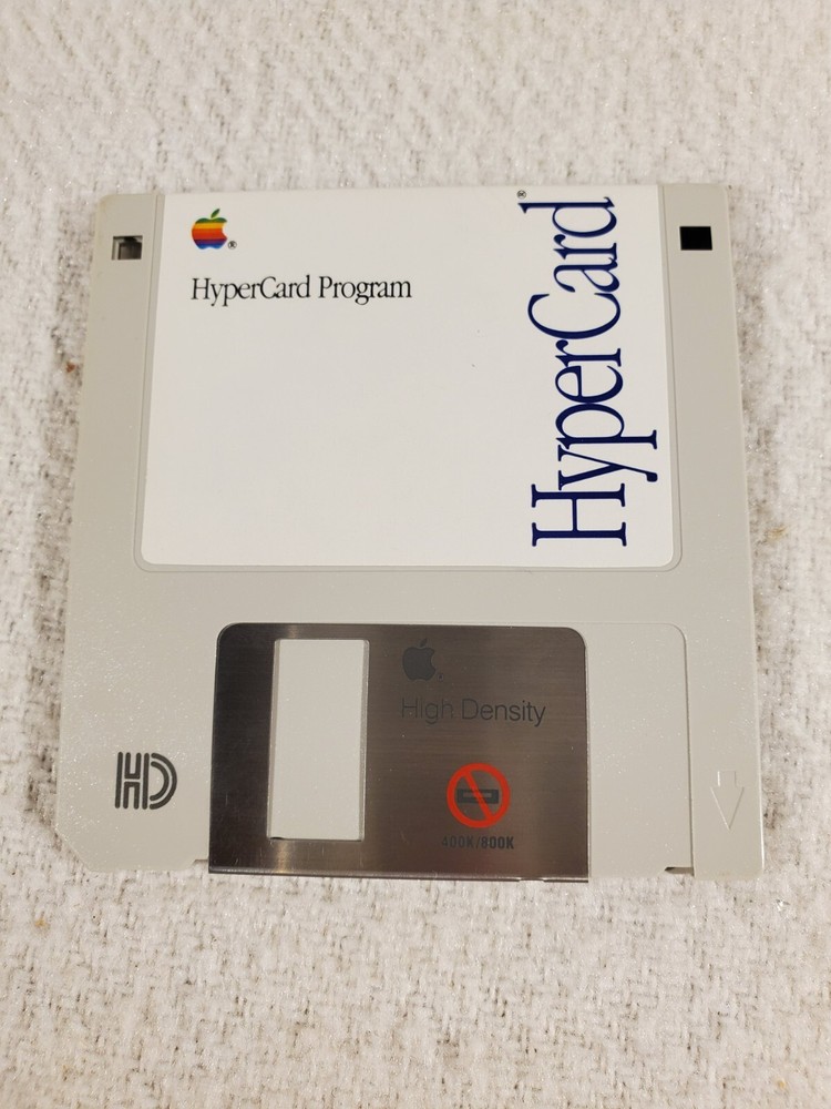 1990 Apple Macintosh HyperCard Program 690-5640-A Version 2.0 3.5" Floppy Disk