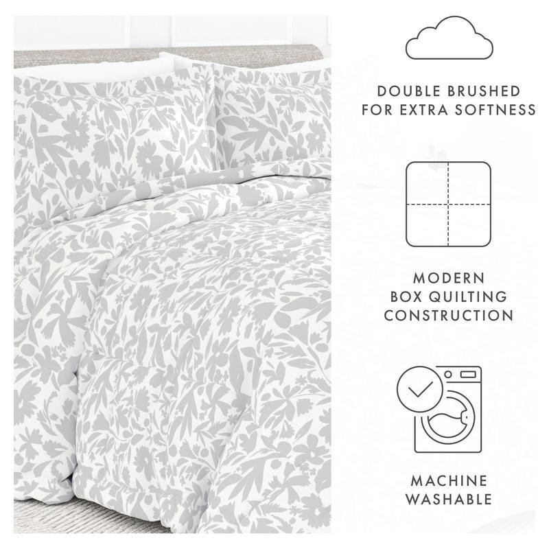 Hypoallergenic Down Alternative Comforter Set 3 Piece King Size Microfiber New