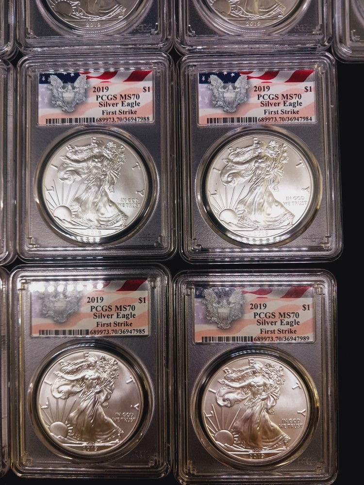(40)2019 PCGS MS70 Silver Eagle First Strike-$190 EACH