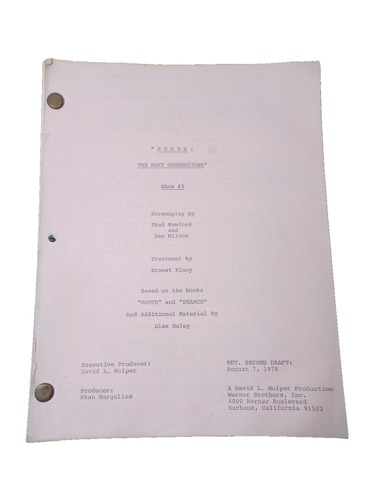 1978 ORG Script " Roots the Next Generation "  Show # 5 JRR37