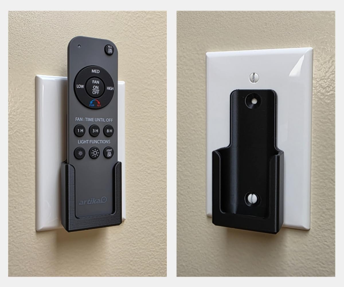 Fan Remote Holder Wall Mount Bracket for Artika Austin Edwin Ceiling Fan Black