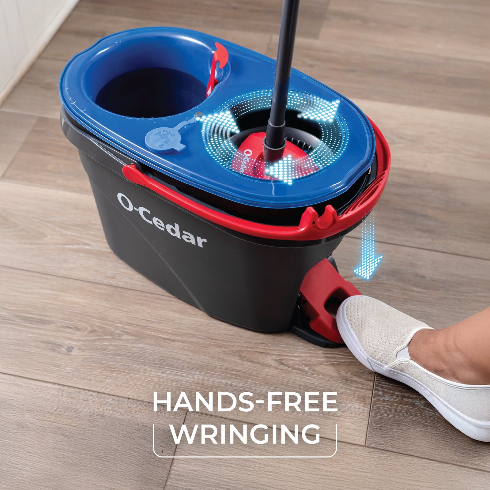 O-Cedar RinseClean Spin Mop & Bucket System Hands-Free Cleaning