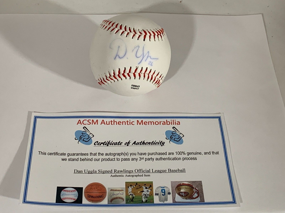 Dan Uggla Signed Rawlings Baseball Authenticated by ACSM Authentic Memorabilia