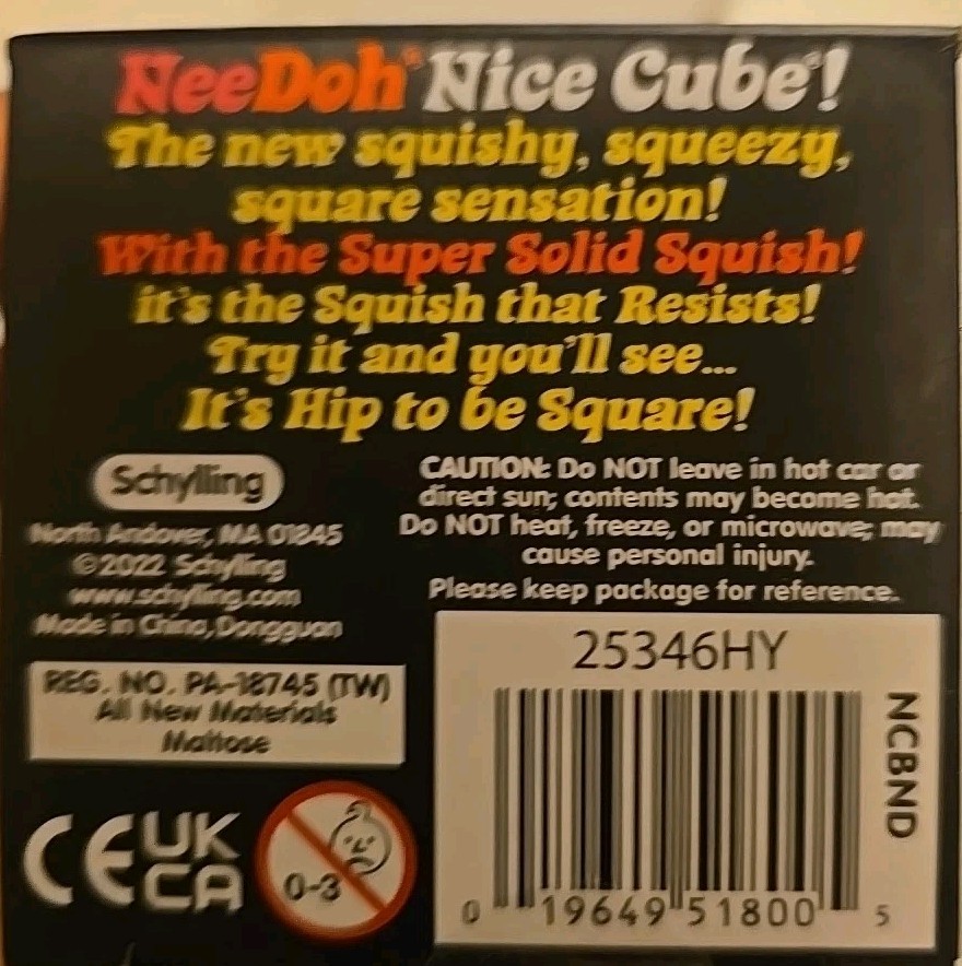 Schylling Nee Doh Nice Cube Purple Squeeze