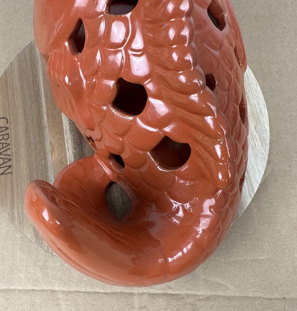 Koi Fish Large Inscent Burner Candle Holder Home Decor