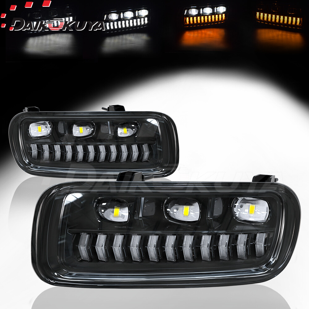 For 2004 2005 2006 Ford F-150 LED Fog Lights+DRL Front Bumper Turn Signal Lamps