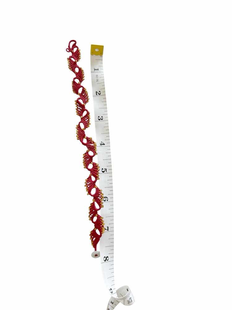 Handmade Red Macrame Bracelet