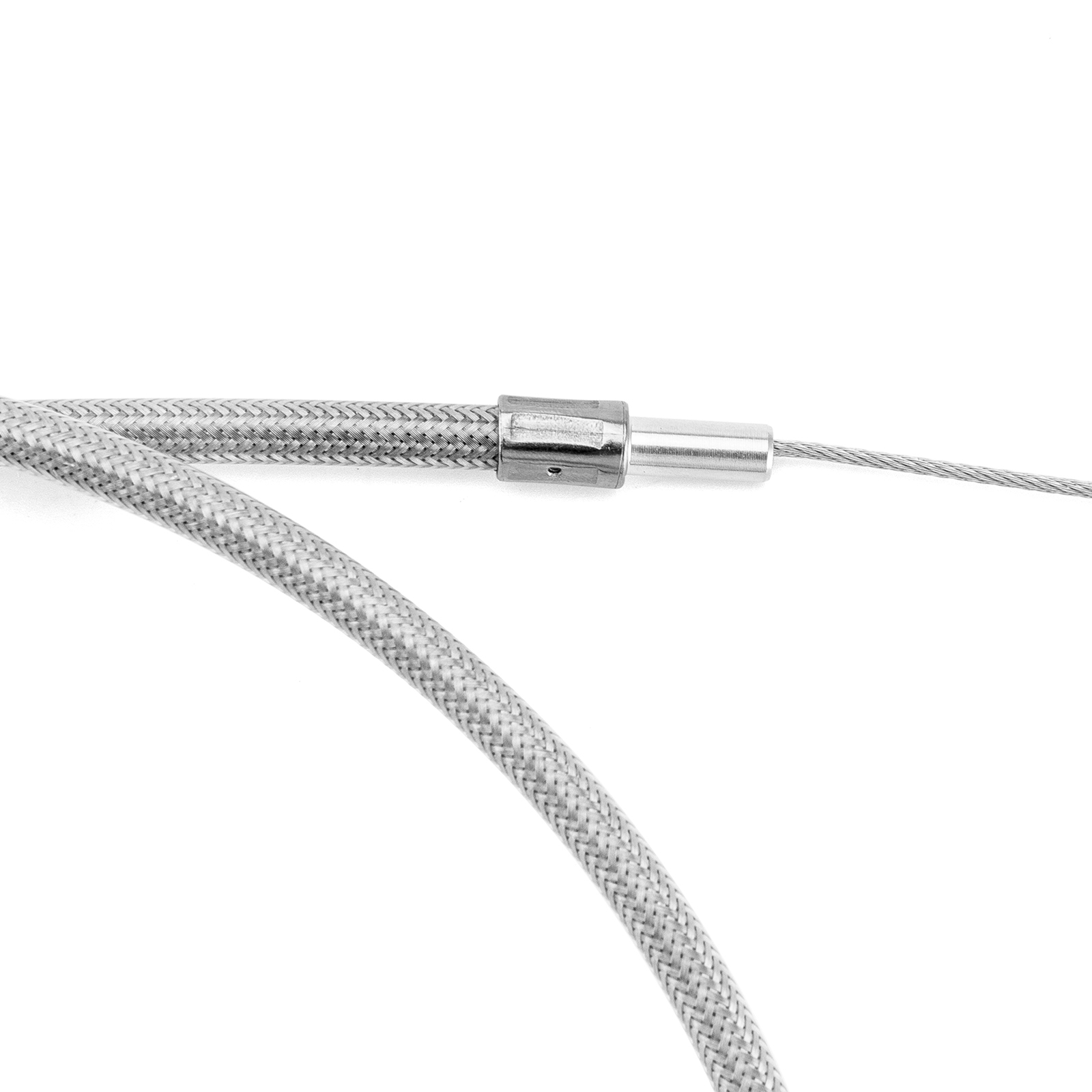 40" Stainless Steel Throttle and Idle Cable Sets / Kits For Harley 10" Handlebar