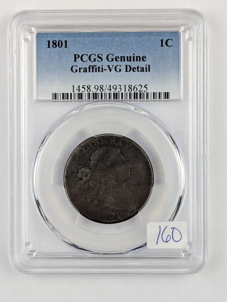 1801 Draped Bust Large Cent - PCGS VG Detail