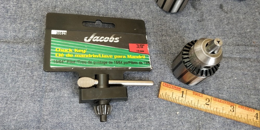 NOS JACOBS Threaded Drill Chuck 31B cap: 1/16-3/8 Mount: 3/8-24