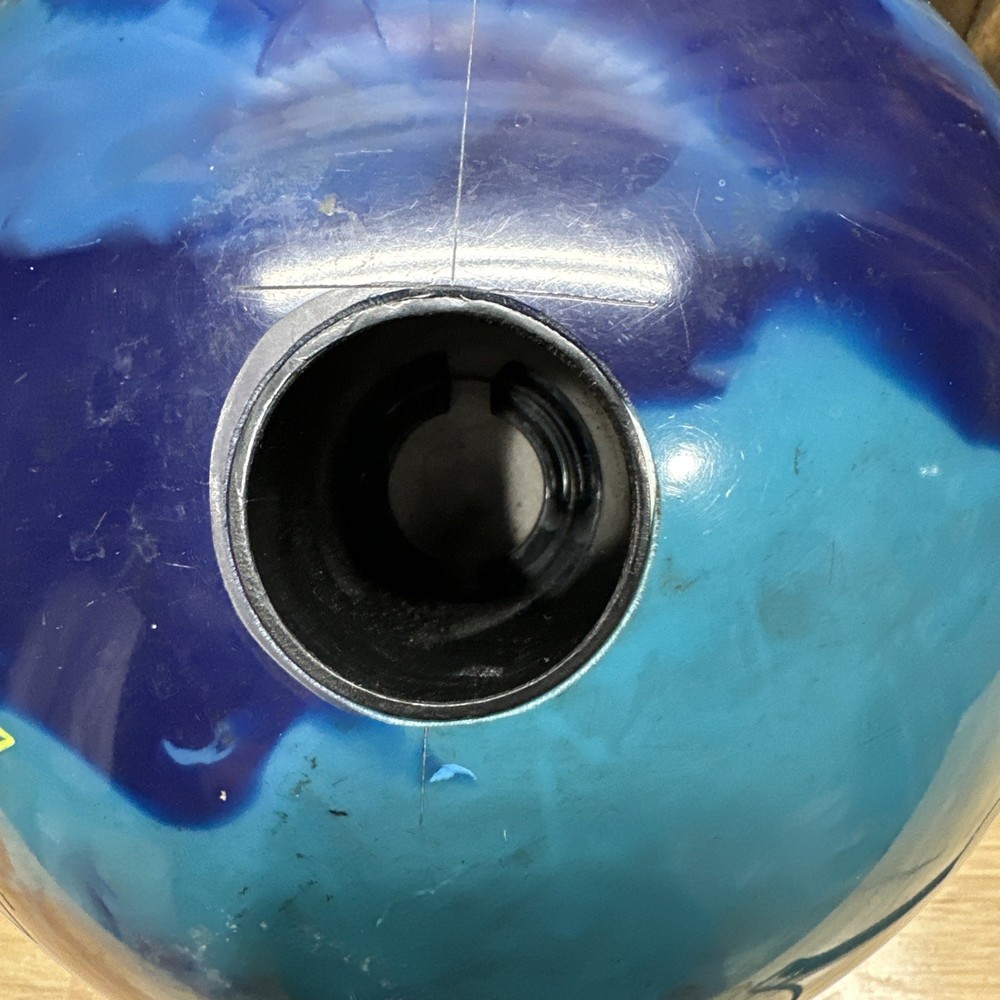 900 Global Xponent Bowling Ball 15lbs Blue Solid Reactive Symmetric Single Drill