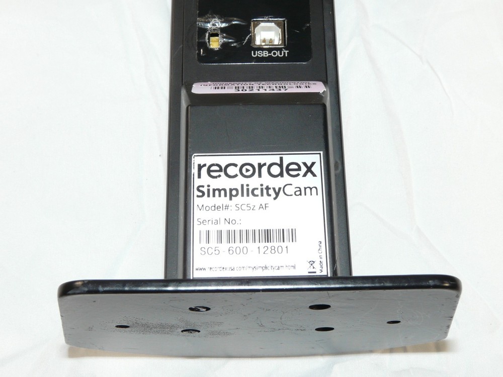 Recordex SimplicityCam Document Camera SC5z - AS-IS / UNTESTED - NO CABLES