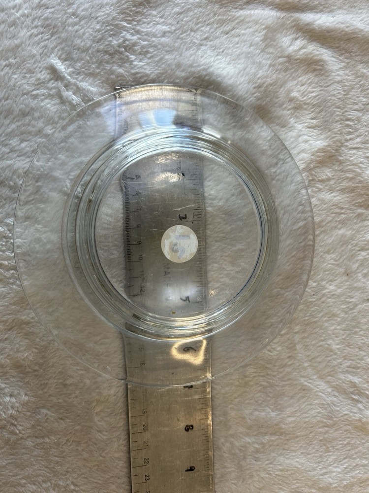 Candle Plate Clear Glass Round