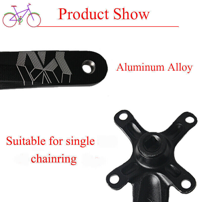 BUCKLOS 104BCD Crank 170mm Crankset 32-38t MTB Bike Narrow Wide Single Chainring