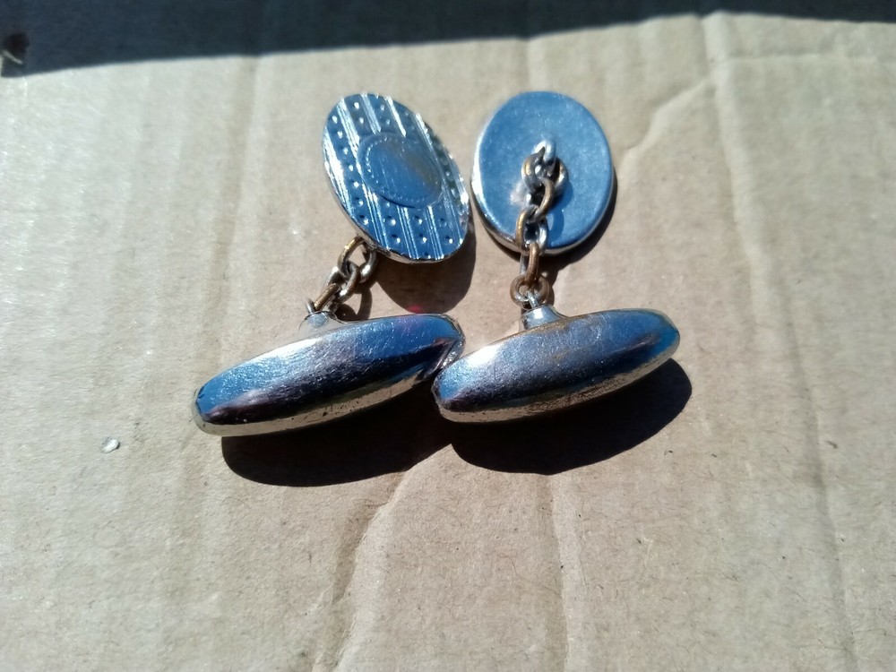 Stylish White Metal Lightweight Cufflinks