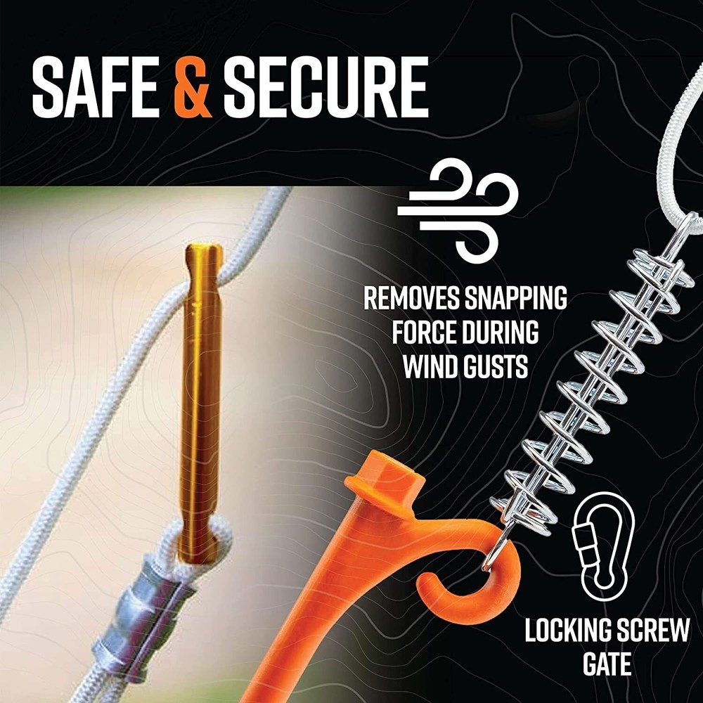 GroundGrabba Double Spring Rope with Carabiner