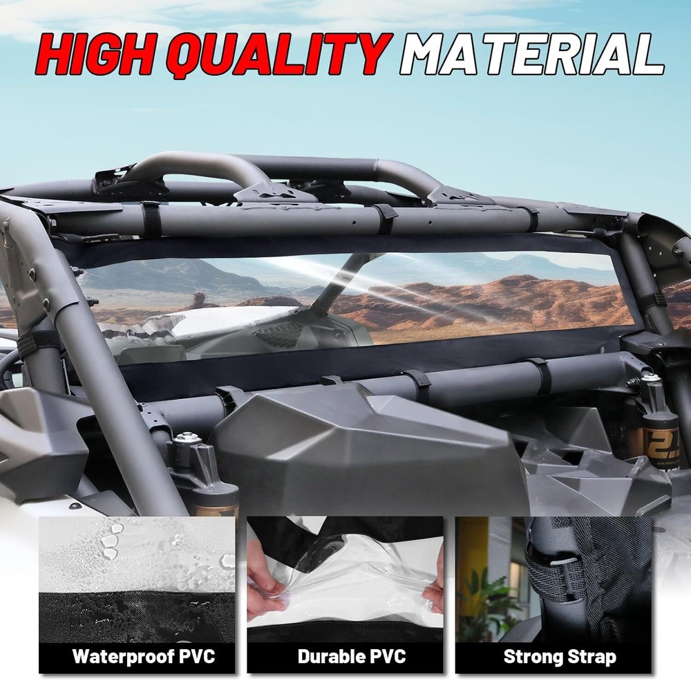 Soft X3 Back Window Back Windshield For Can Am Maverick X3 & X3 Max 2017-2024