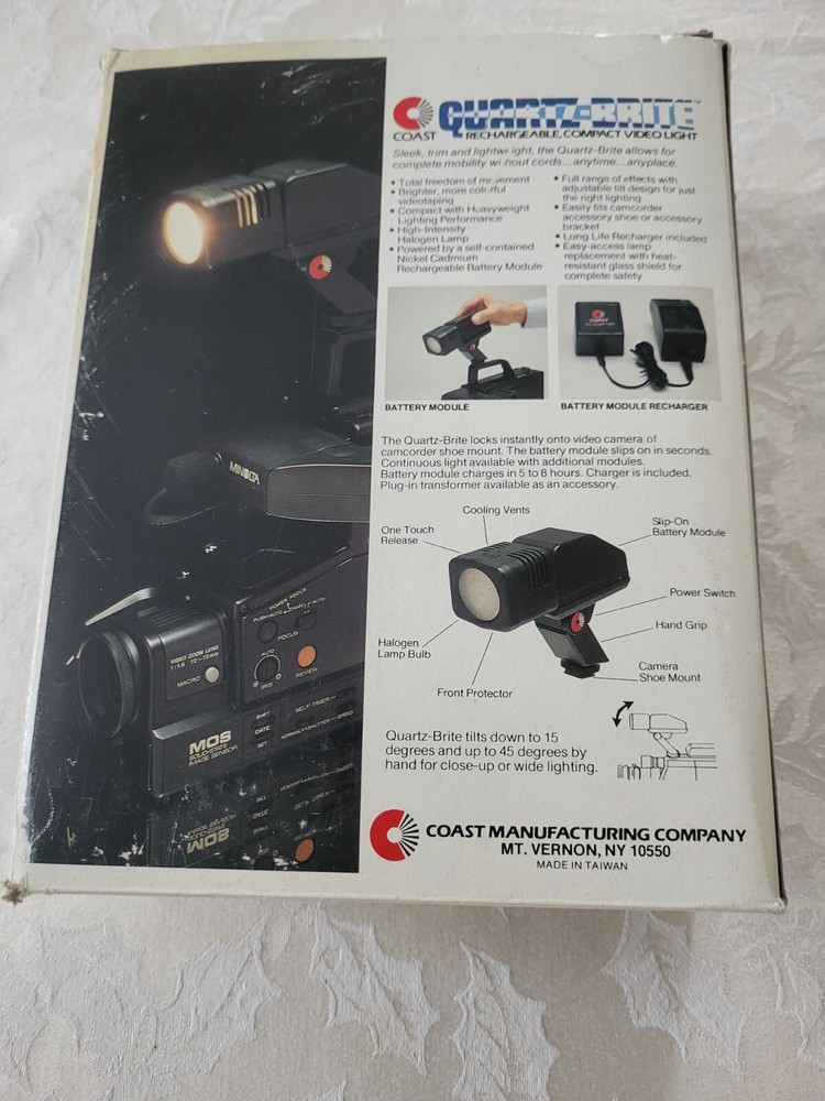 Coast Quartz Brite Rechargeable Compact Video Light, excellent condition