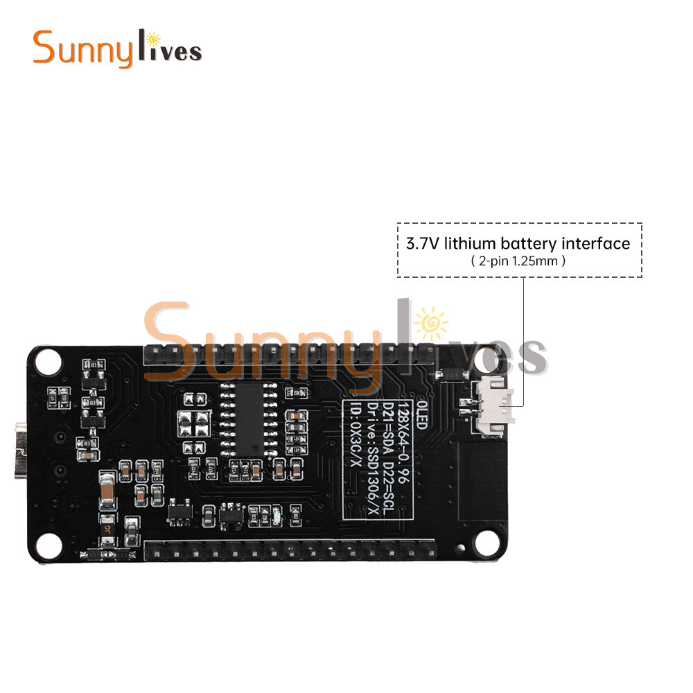 0.96" ESP32 ESP-WROOM-32D WIFI Bluetooth Development Board OLED CH340C Module
