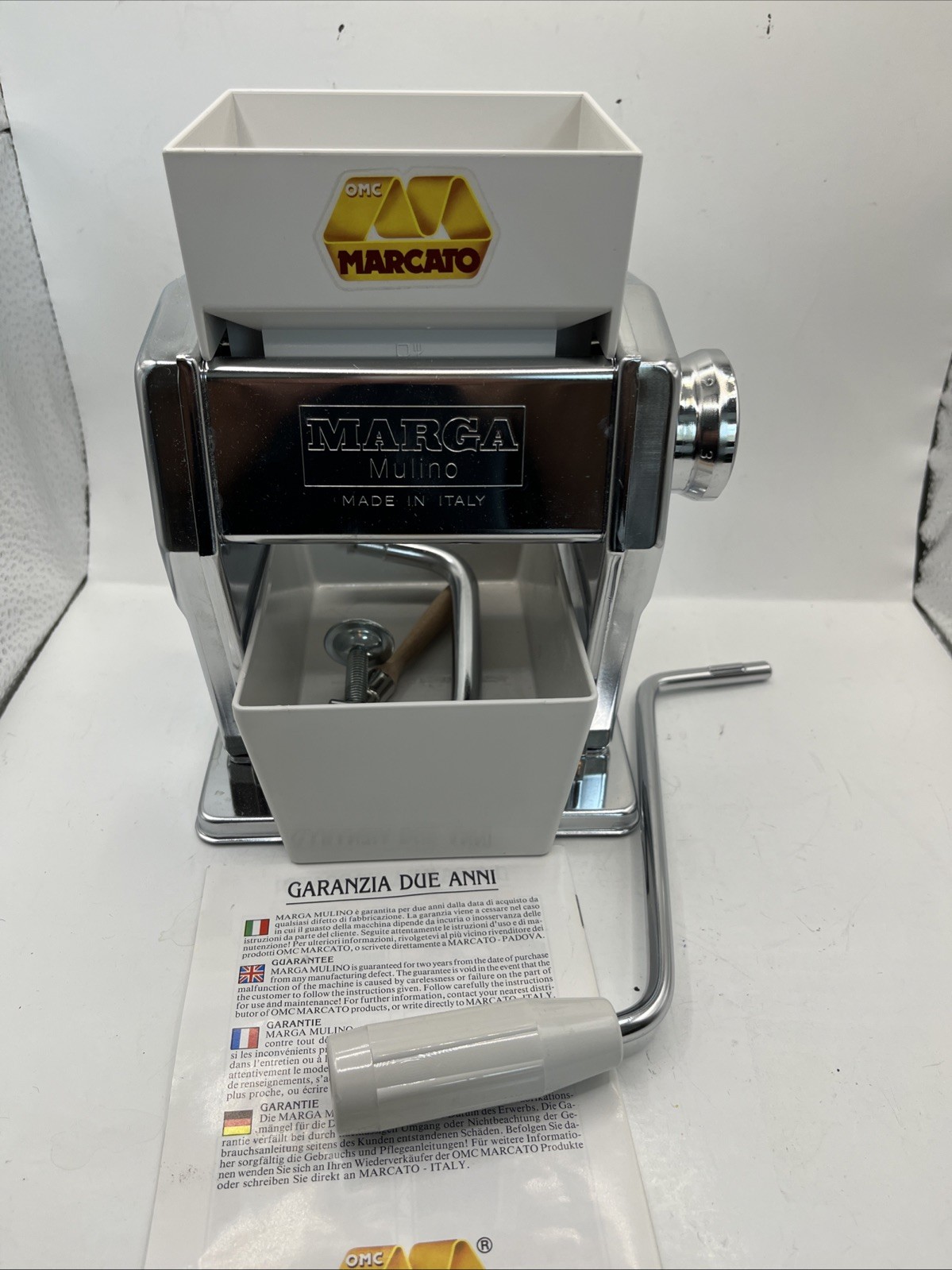Vintage Marcato Marga Mulino Steel Mill Grain Crusher Grinder Machine Italy EUC