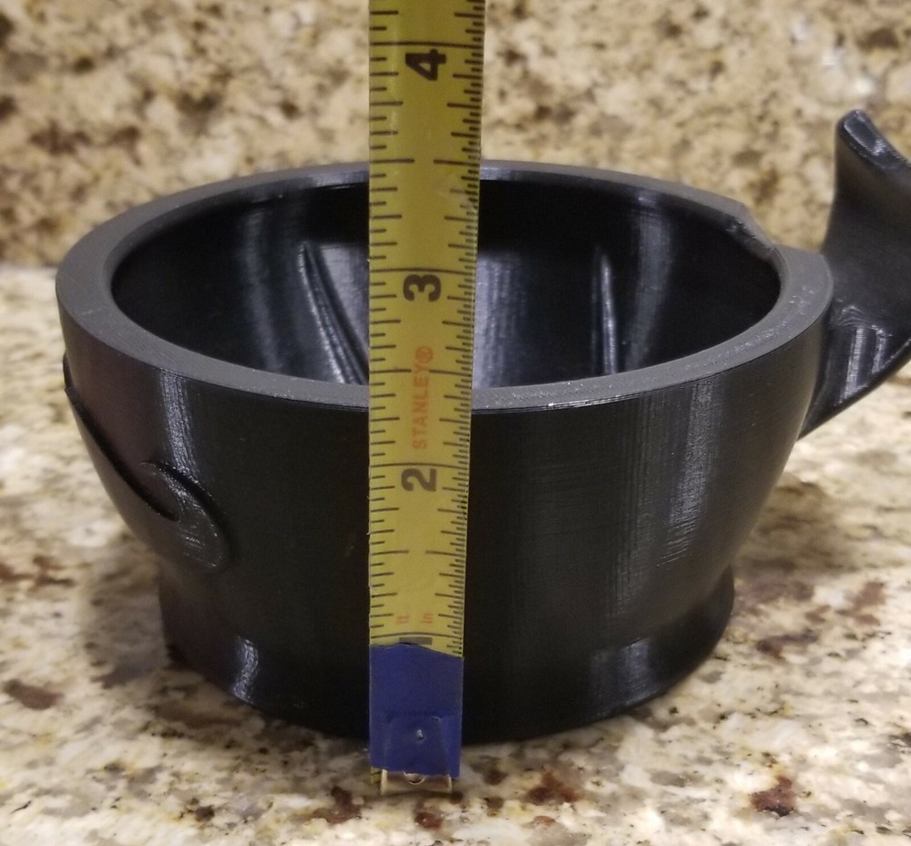 3D Printed Wet Shaving Bowl With Mustache