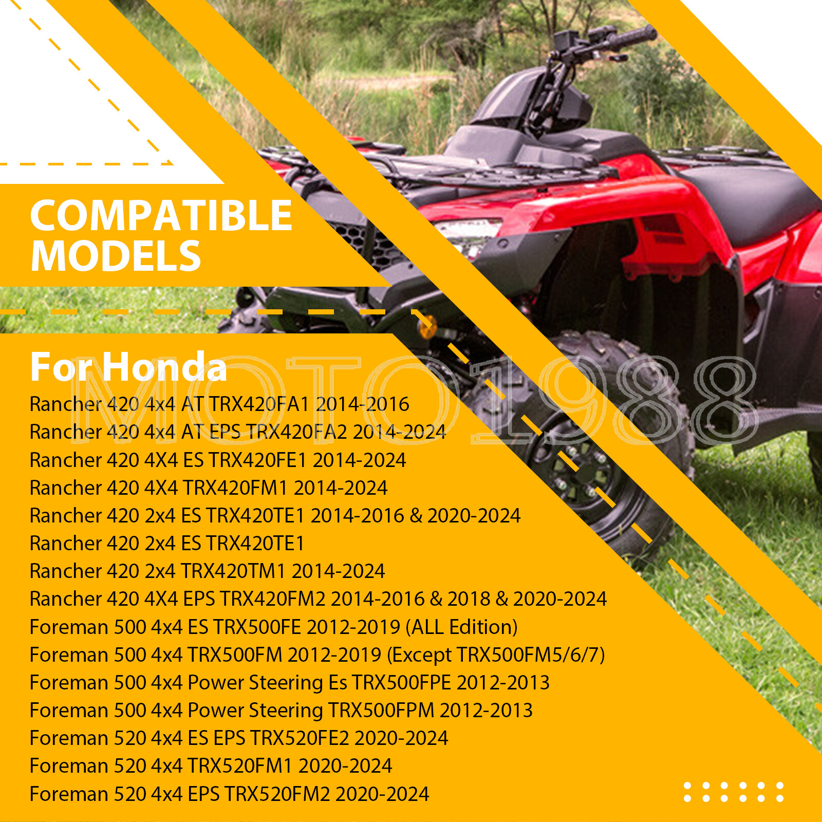 Rear Differential Bearing Seal Kit for Honda Rancher 420 TRX420 Foreman 500 520